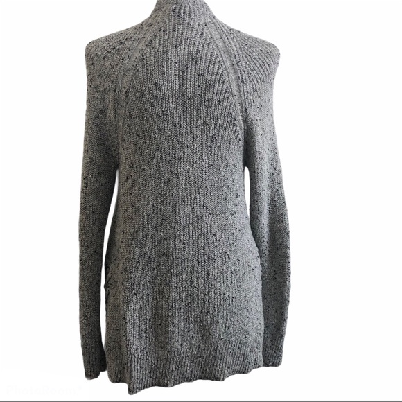 American Eagle Grey and Black Lace-Up Cardigan - Picture 3 of 15